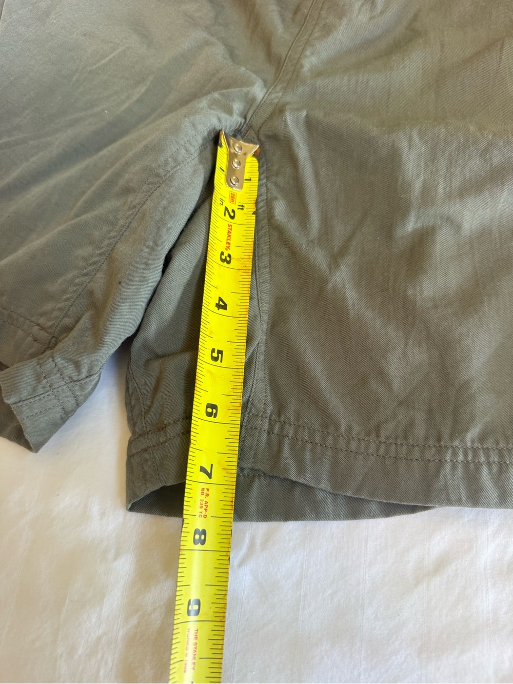 The North Face Vintage Belted Nylon Cargo Shorts Green Women’s Size S Granola - Picture 6 of 7